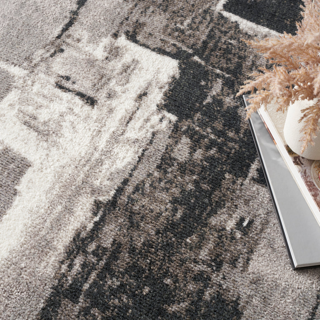 nourison twilight twi30 grey ivory black rug