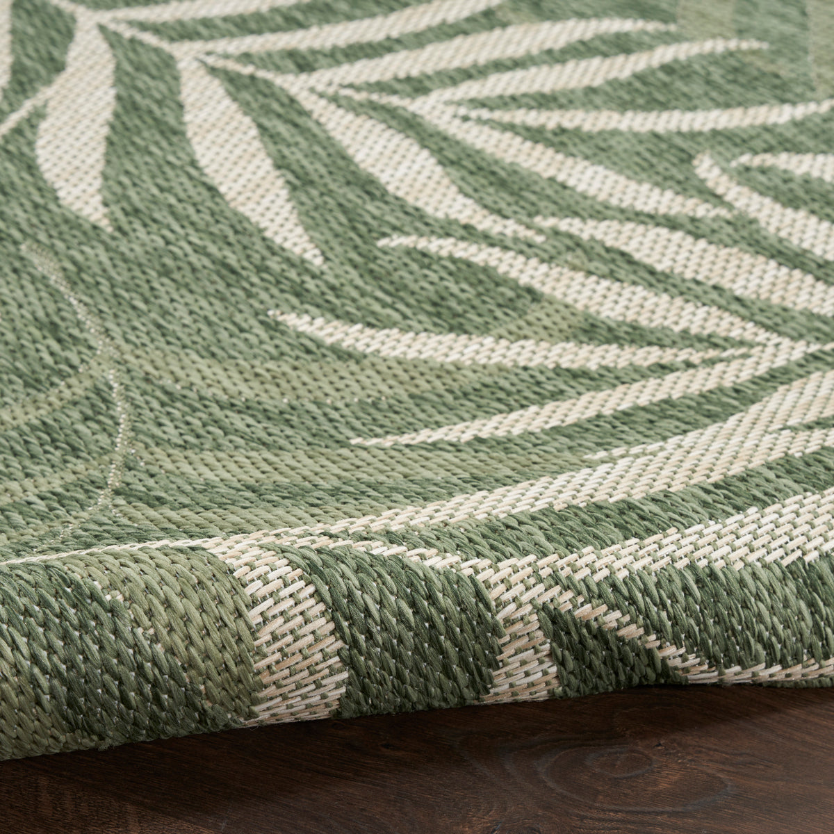 nourison garden oasis goa01 green ivory rug