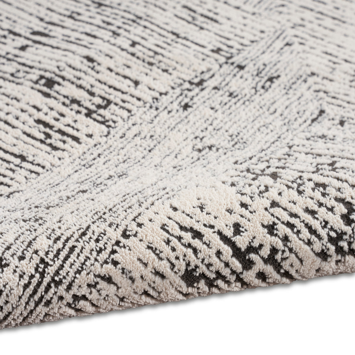 nourison ck024 irradiant irr01 cream black rug