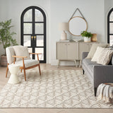 nourison aloha alh35 ivory grey rug