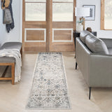 nourison astra machine washable asw16 ivory blue rug