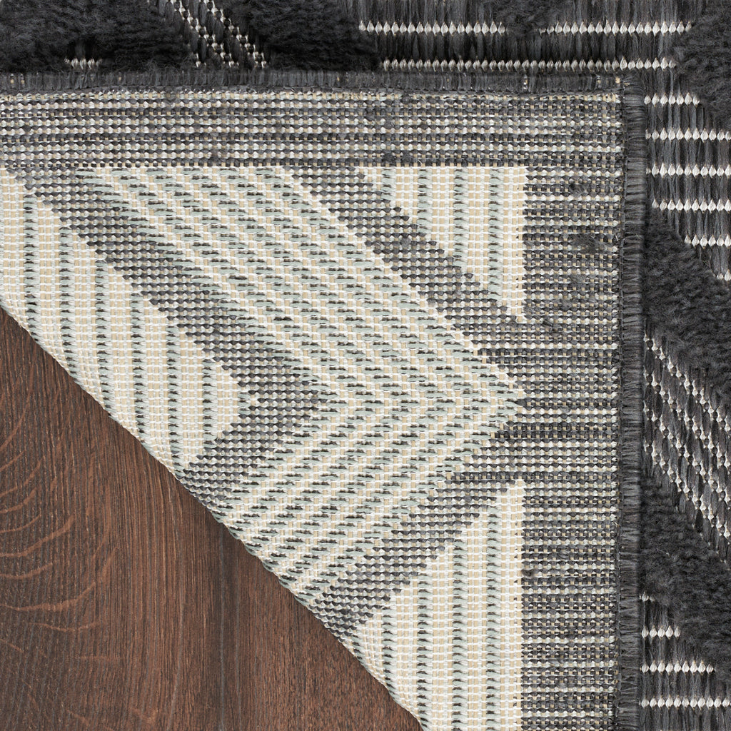 nourison versatile nrv01 charcoal black rug