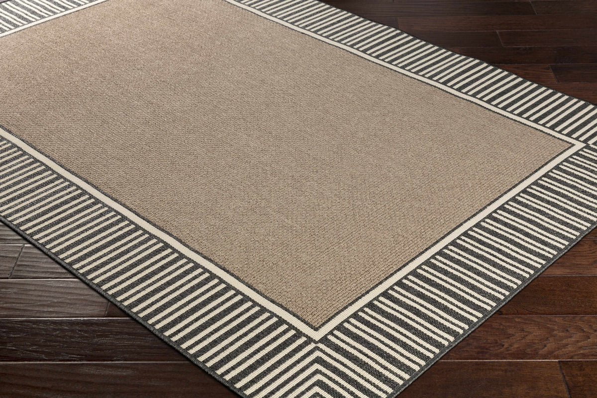 Hauteloom Kidron KID Black Machine Made Olefin Rug
