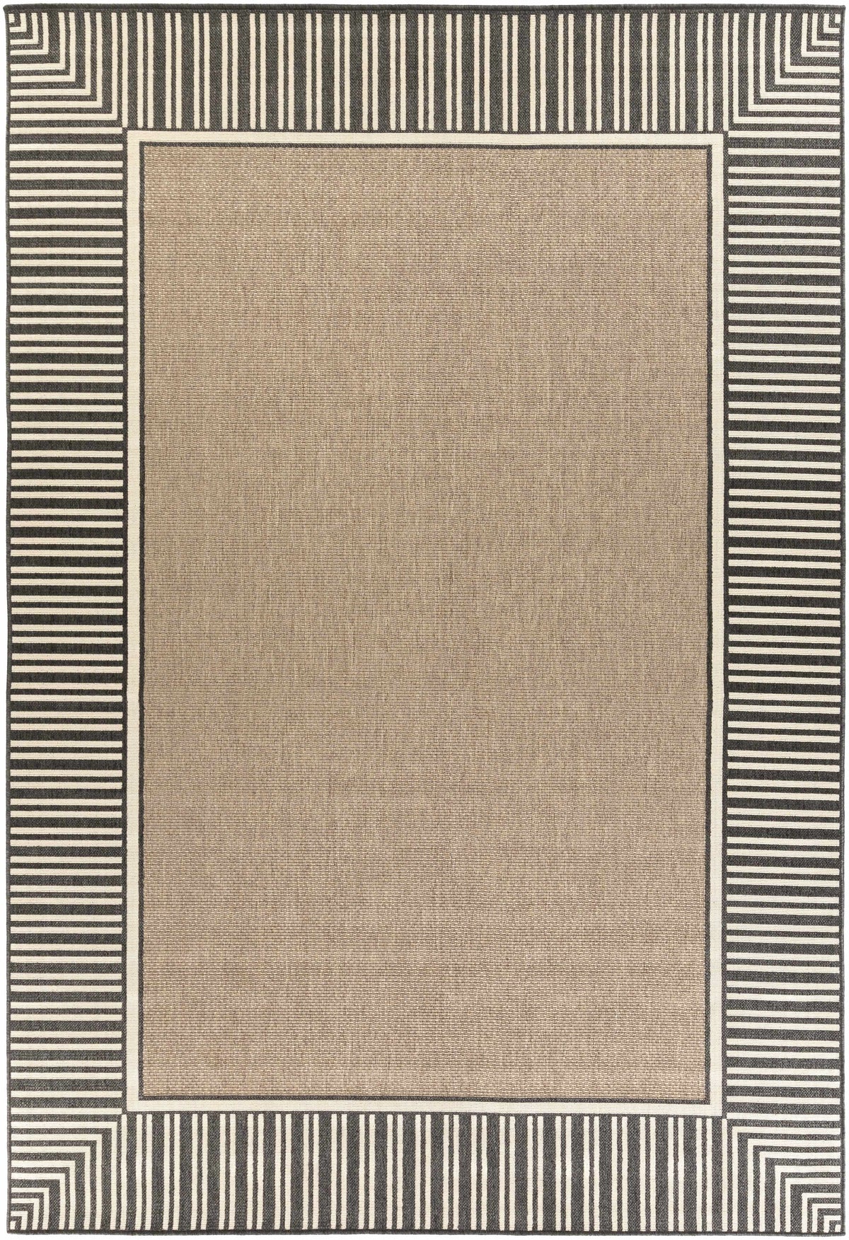 Hauteloom Kidron KID Black Machine Made Olefin Rug
