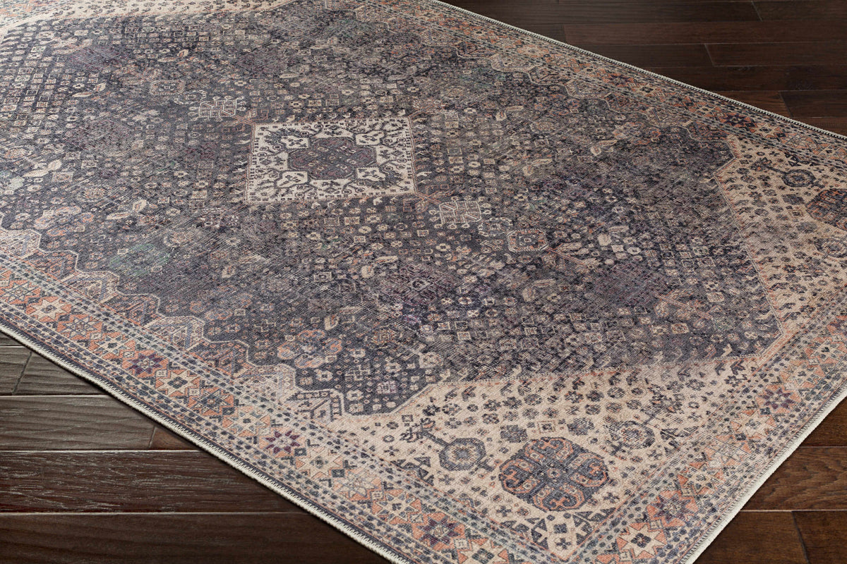 Hauteloom Kittrell KIT Beige Machine Made Chenille-Polyester Rug