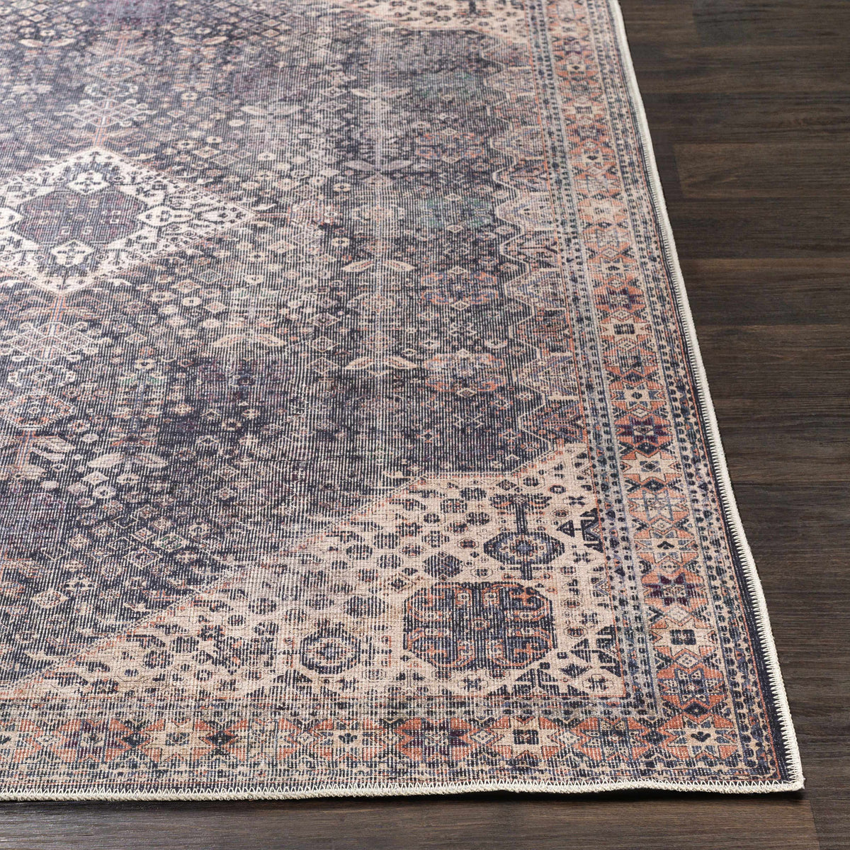 Hauteloom Kittrell KIT Beige Machine Made Chenille-Polyester Rug
