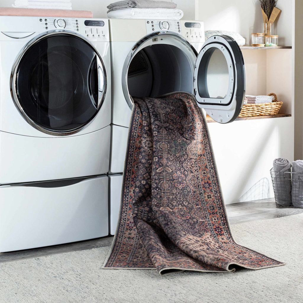 Hauteloom Kittrell KIT Beige Machine Made Chenille-Polyester Rug