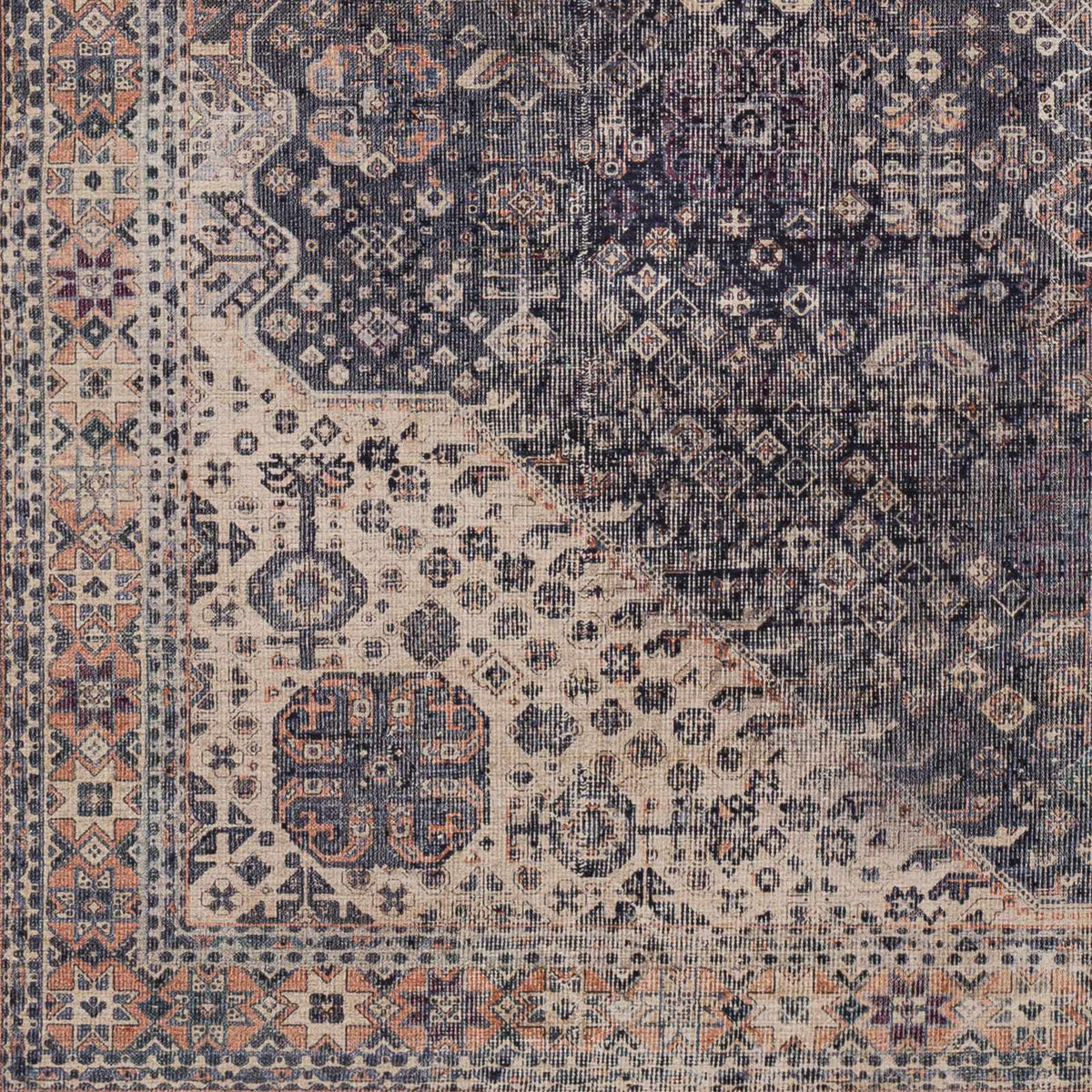 Hauteloom Kittrell KIT Beige Machine Made Chenille-Polyester Rug