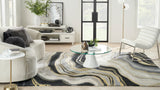 nourison prismatic prs31 charcoal grey rug