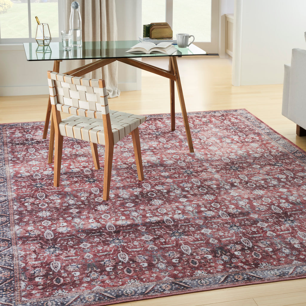 nourison grand washables grw06 brick ivory rug