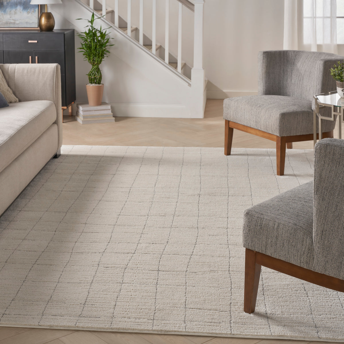 nourison andes and04 ivory grey rug