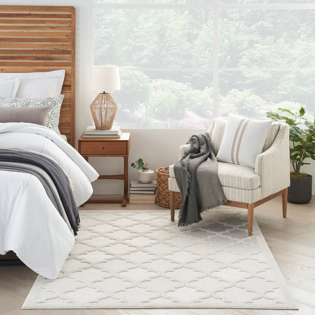 nourison easy care nes01 ivory white rug