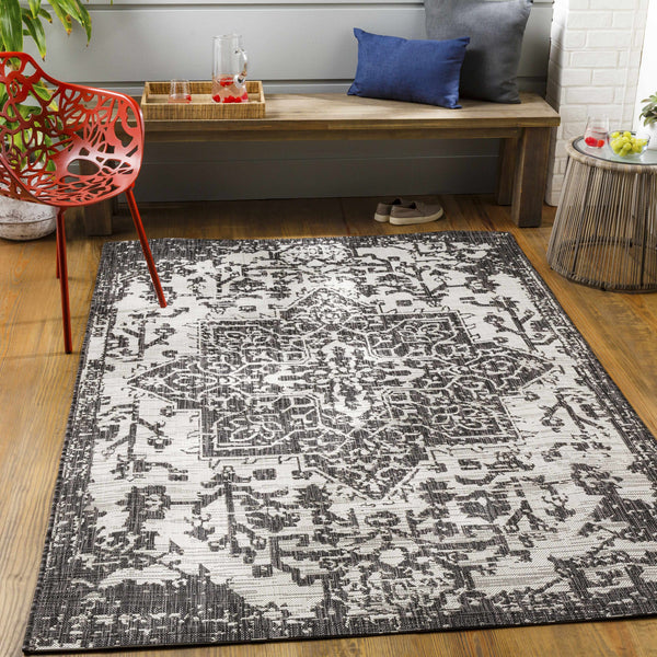 Hauteloom Kilmacolm KLMC Black Machine Made Polypropylene Rug