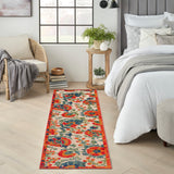 nourison aloha alh17 red multicolor rug