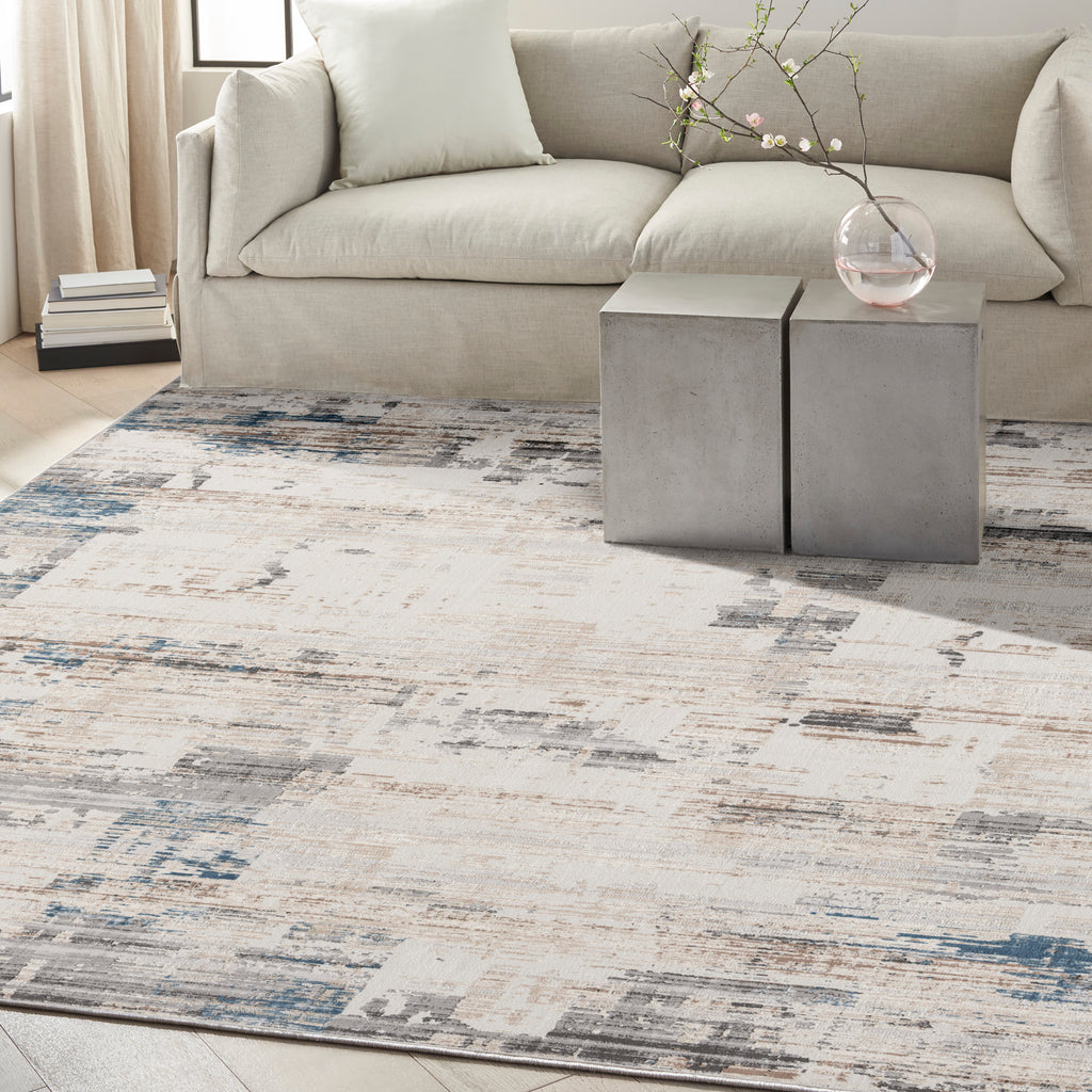 nourison ck022 infinity ifn06 ivory grey blue rug