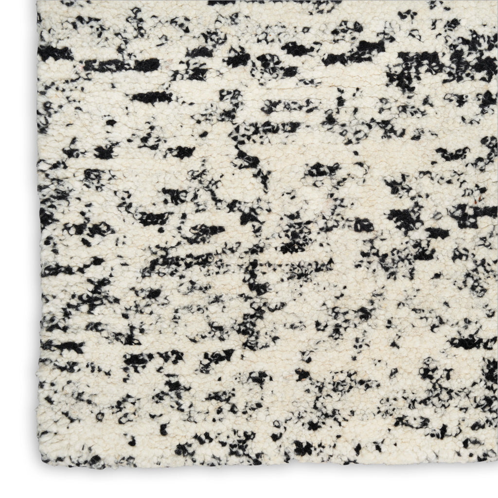 nourison ck042 billows bil01 ivory black rug