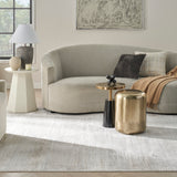 nourison glitz glz09 silver grey rug