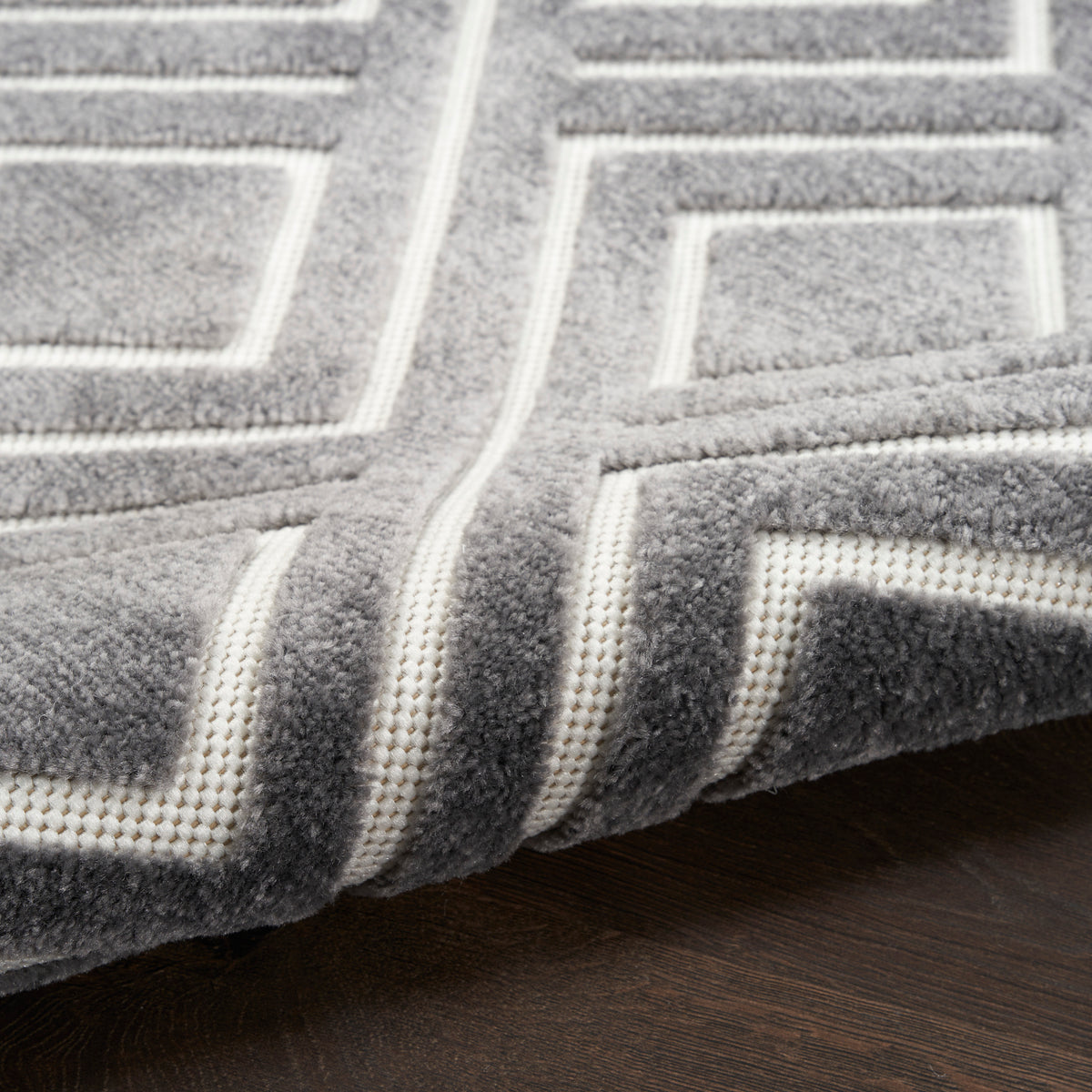 nourison care free caf03 grey rug