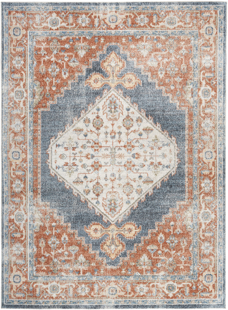 nourison astra machine washable asw11 denim multicolor rug