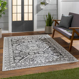Hauteloom Kingscliff KNGRA Black Machine Made Polypropylene Rug