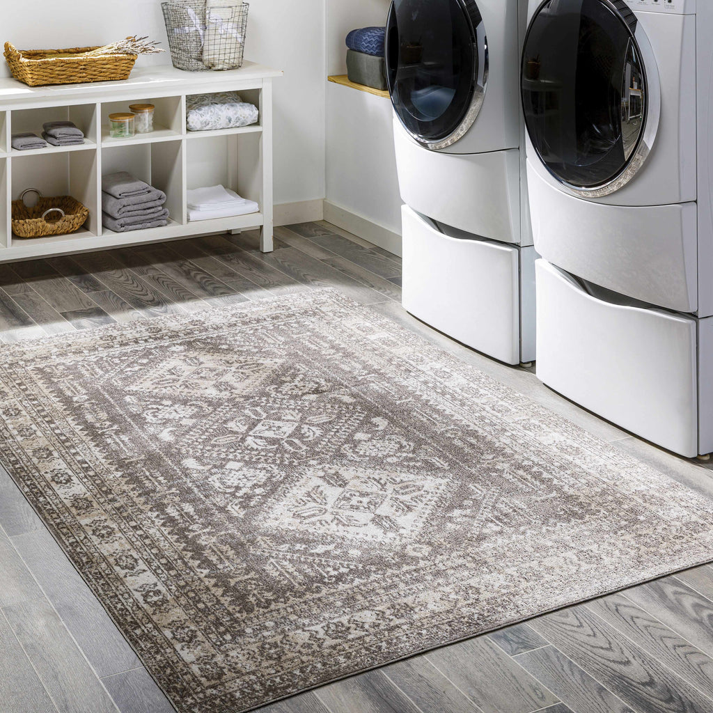 Hauteloom Kingscourt KNGSJ Cream Machine Made Polyester Rug