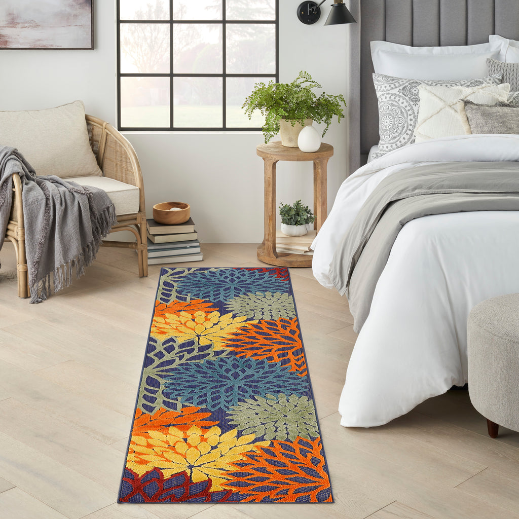 nourison aloha alh05 navy multicolor rug