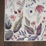 nourison nourison washables nwb01 ivory pink rug
