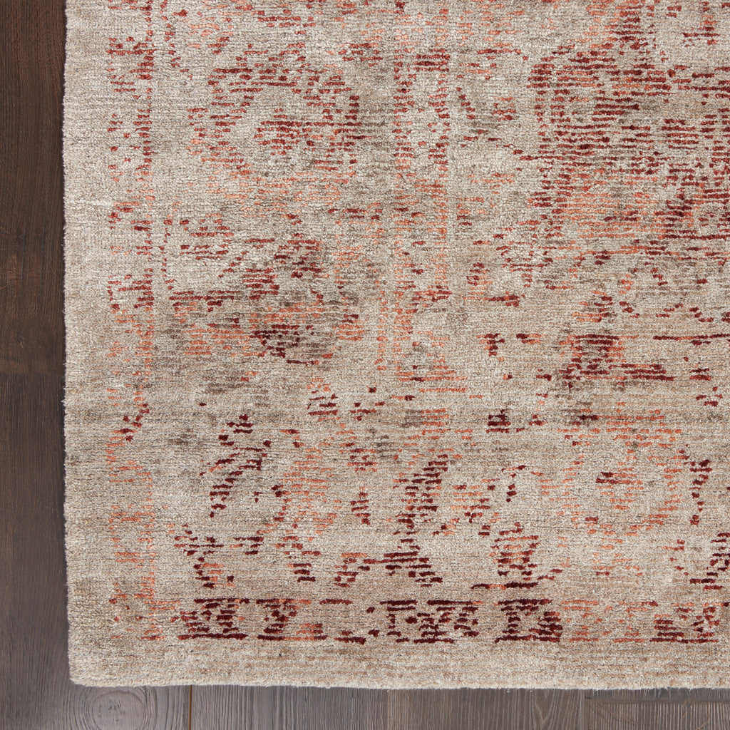 nourison lucent lcn07 silver red rug