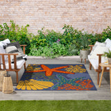 nourison aloha alh24 navy multicolor rug