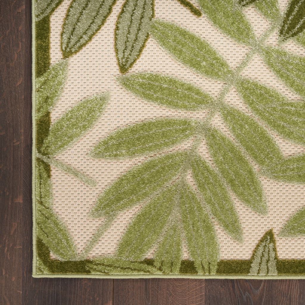 nourison aloha alh18 ivory green rug