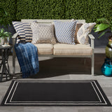nourison nourison essentials nre02 black ivory rug