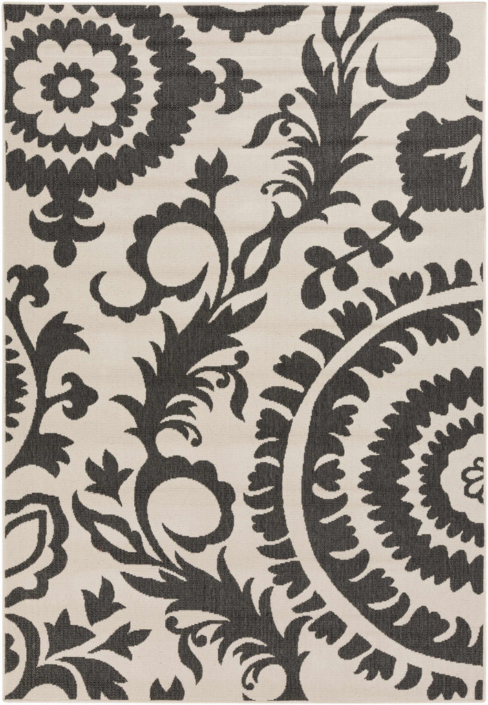 Hauteloom Kongiganak KON Black Machine Made Olefin Rug