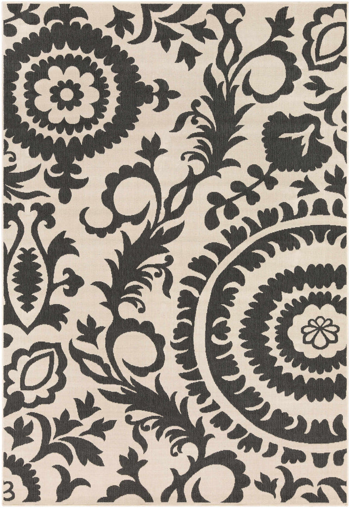 Hauteloom Kongiganak KON Black Machine Made Olefin Rug