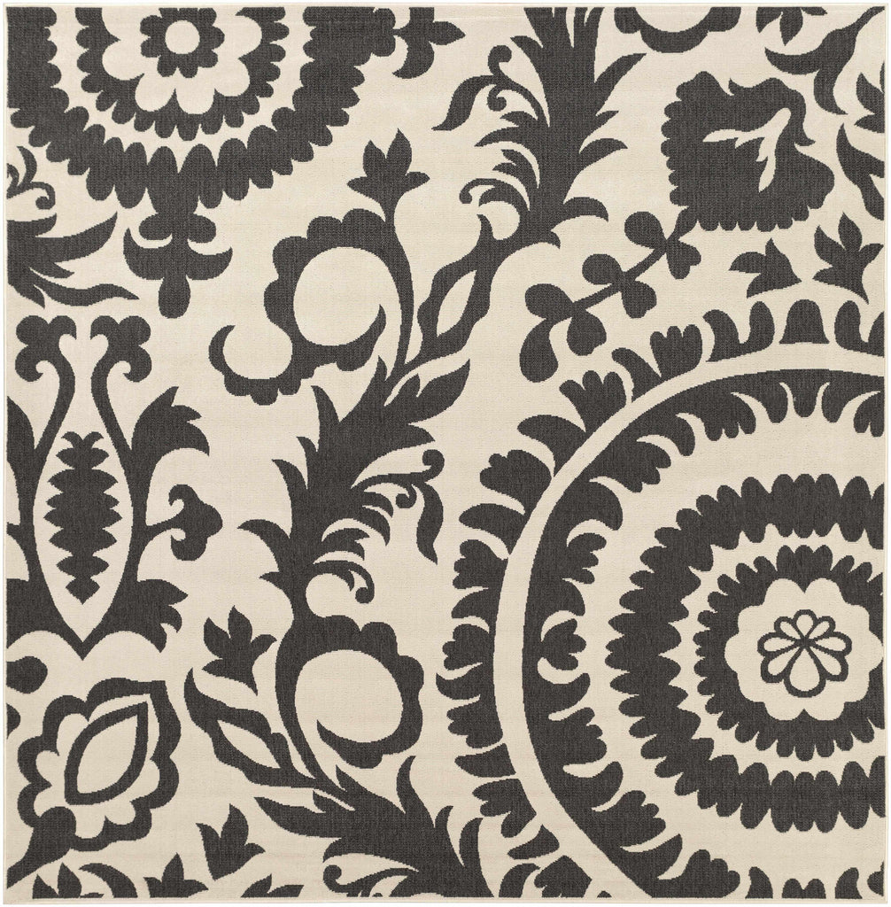 Hauteloom Kongiganak KON Black Machine Made Olefin Rug