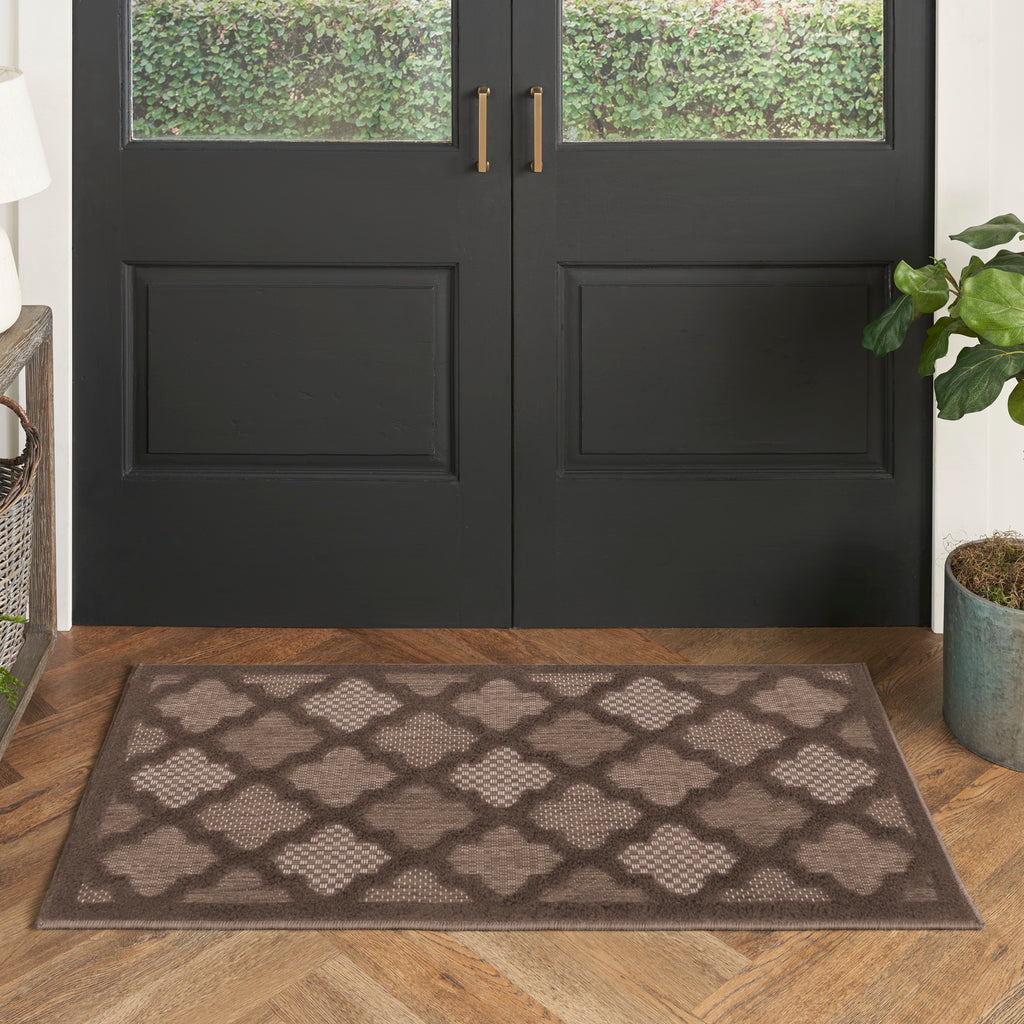 nourison easy care nes01 brown rug