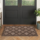 nourison easy care nes01 brown rug