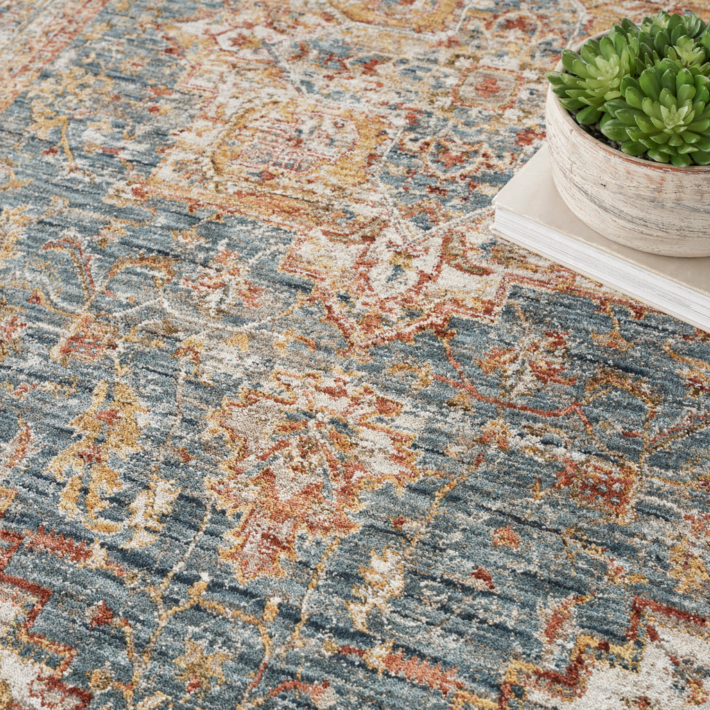 nourison sahar shr06 ivory blue rug