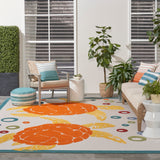 nourison aloha alh27 teal multi rug