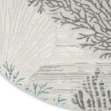 nourison seaside sds04 ivory grey blue rug