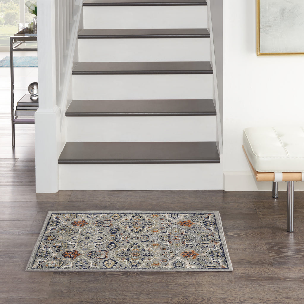 nourison allur alr03 grey rug