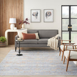 nourison elegant heirlooms elh02 blue ivory rug