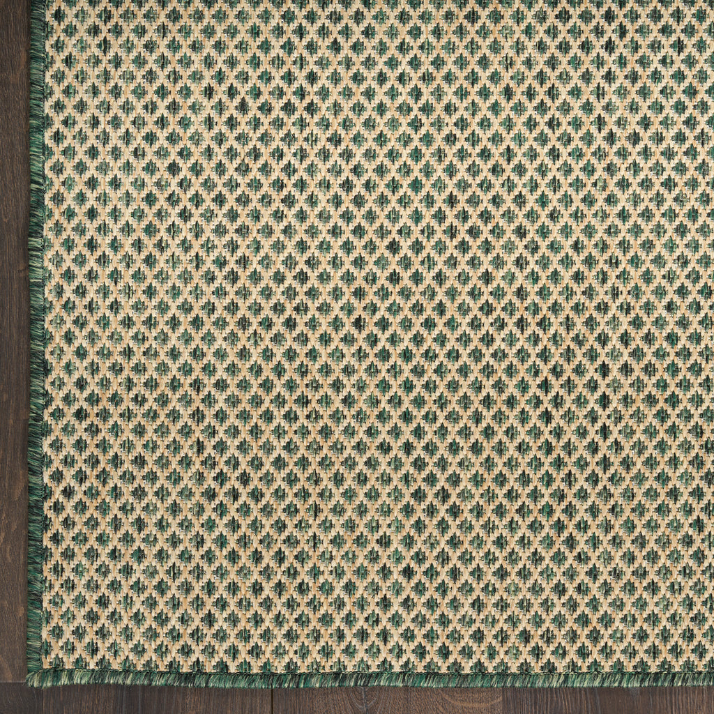 nourison courtyard cou01 green rug