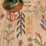 dash albert folk floral kilim da2293 natural woven flatwoven jute sisal rug