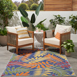 nourison aloha alh18 navy multicolor rug