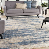 nourison dreamy shag drs10 light blue grey rug