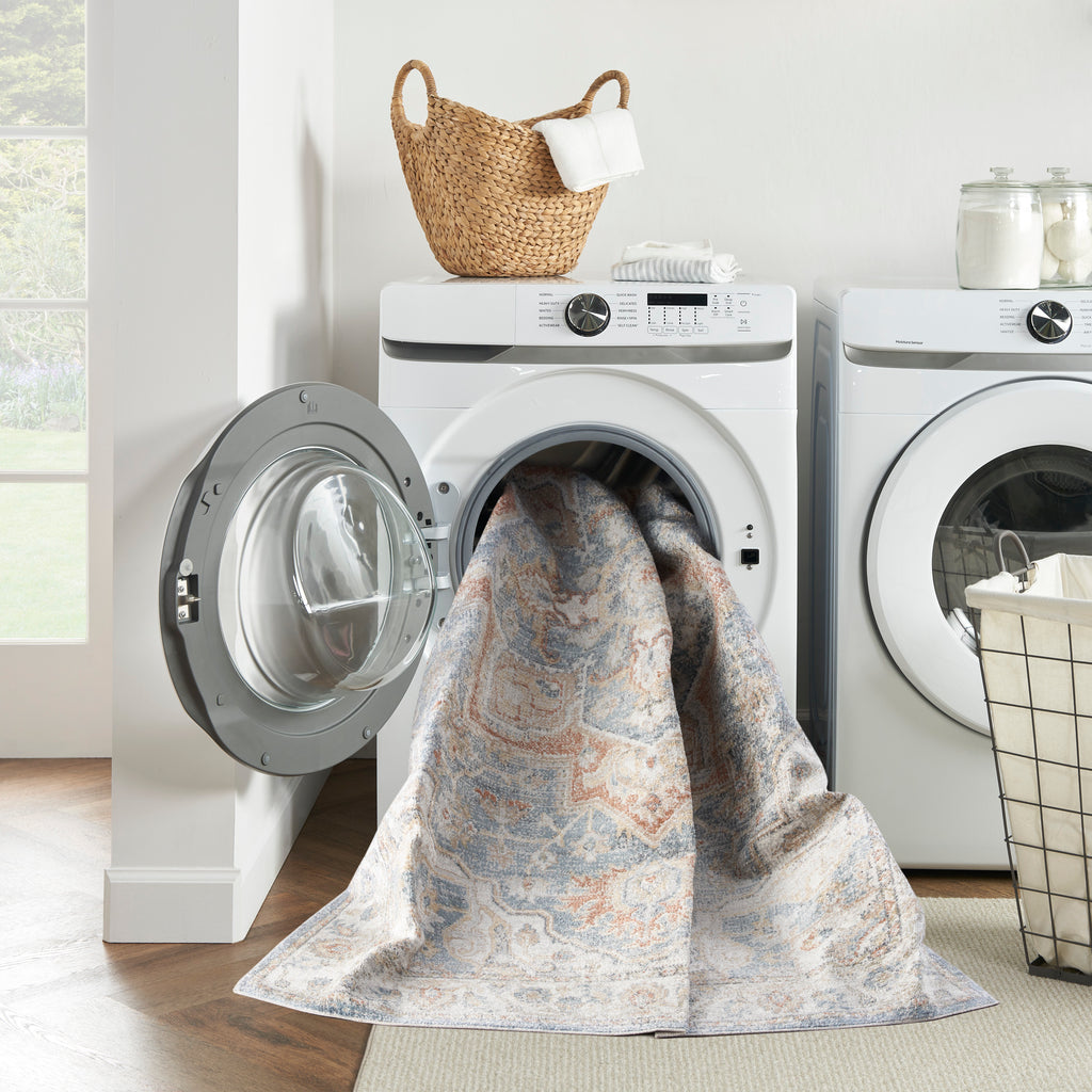 nourison astra machine washable asw12 denim multicolor rug