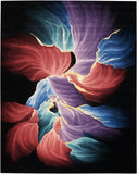 nourison prismatic prs34 black rug