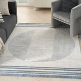 nourison astra machine washable asw05 ivory blue rug