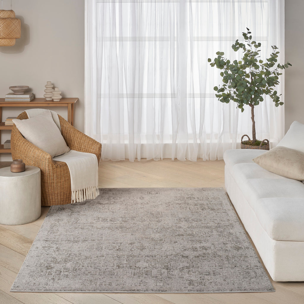 nourison pure shades sad01 grey rug