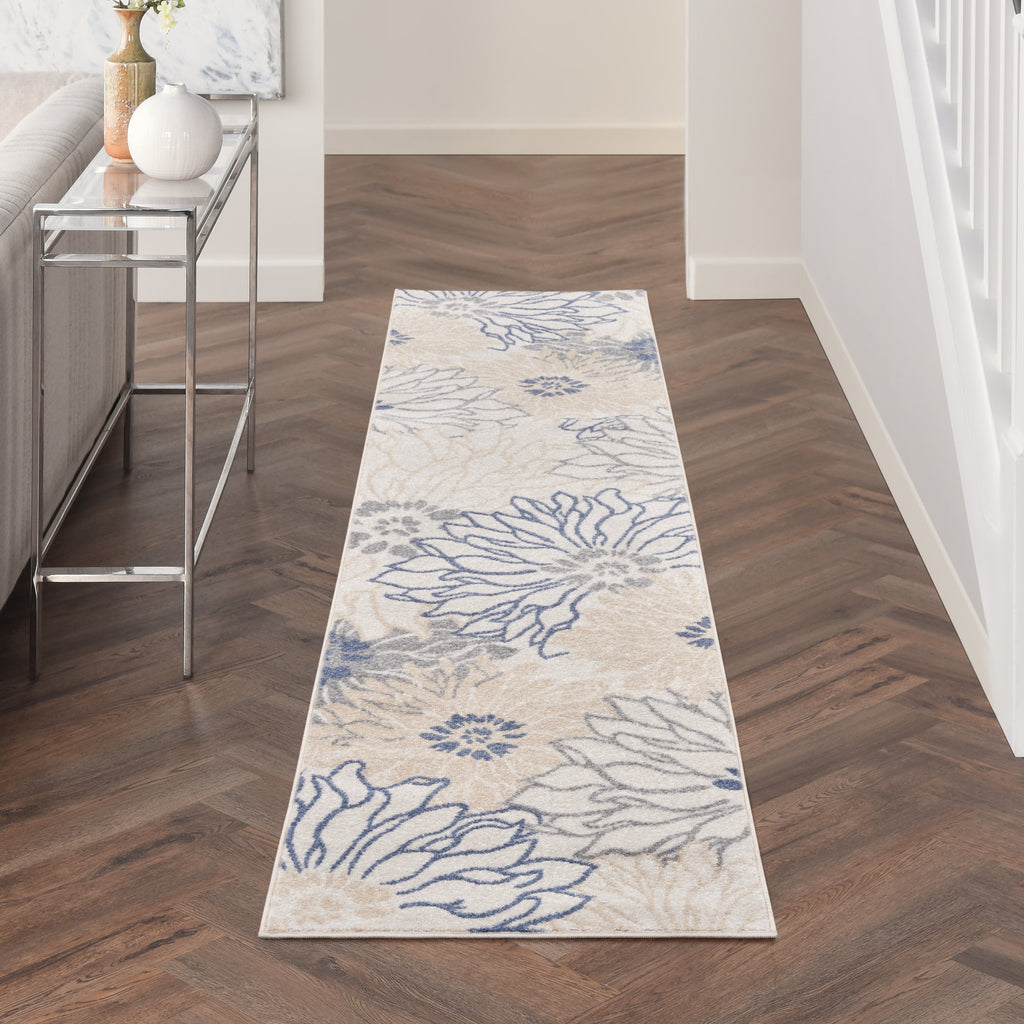 nourison passion psn17 ivory grey blue rug